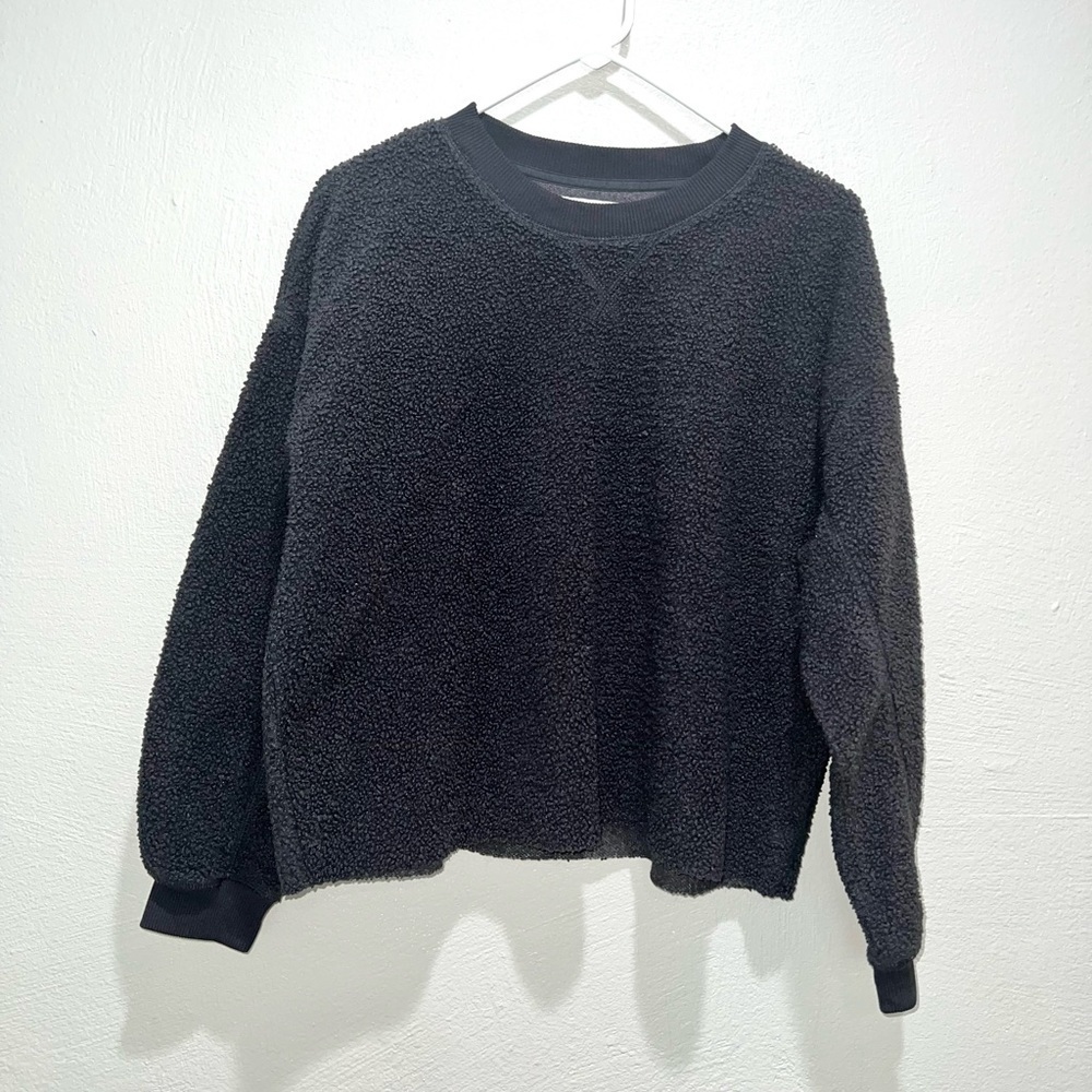 Vintage American Eagle Dark Gray Fleece Sweater